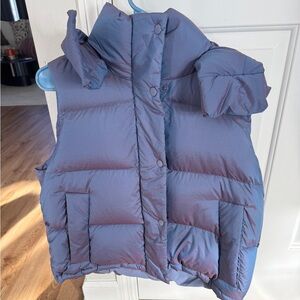 Puffer Vest in Heathered Wild  Indigo